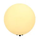 Outdoor Kugelleuchte / Bodenleuchte ROTOBALL 50 FL, IP44, E27, mit Steckerkabel, Stahl / PE, weiß, Ø 50 cm