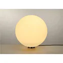 SLV Outdoor Kugelleuchte / Bodenleuchte ROTOBALL 50 FL, IP44, E27, mit Steckerkabel, Stahl / PE, weiß, Ø 50 cm
