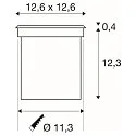 SLV LED Outdoor Bodeneinbauleuchte ROCCI, IP67 IK08, 8.6W 3000K 580lm 120°, schaltbar, starr, Edelstahl 316, Blende eckig