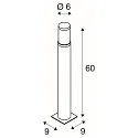 SLV LED Outdoor luminaire TRUST LED Floor lamp, 8,6W, 3000K, IP55, height 30cm
