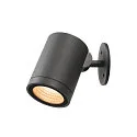 SLV LED Außenstrahler HELIA SPOT L, IP66 IK04, 15W 3000K 1340lm 40°, kardanisch, 300cm IP-Steckerkabel, dimmbar, anthrazit