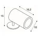 SLV LED Außenstrahler HELIA SPOT L, IP66 IK04, 15W 3000K 1340lm 40°, kardanisch, 300cm IP-Steckerkabel, dimmbar, anthrazit