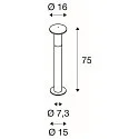 SLV ALPA MUSHROOM 75, Outdoor Stehleuchte, Höhe 75cm, IP55, E27 max. 24W, Anthrazit