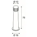 Outdoor Stehleuchte RUSTY® ROUND 70, IP55, E27 TC-DSE max. 11W, FeCSi-Stahl gerostet, 70cm