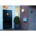 Außenleuchte BULAN Wand-/Deckenleuchte, rund, E14, max. 60W, satiniertes Glas, anthrazit