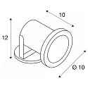 SLV Niedervolt-Außenstrahler NAUTILUS, IP67 IK03, 12V AC, GX5.3 / QR-C51 max. 35W, inkl. 150 cm Kabel (offen), Edelstahl 304