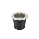 SLV Outdoor Bodeneinbaustrahler DASAR® 215, IP67 / IP65 IK08, GU10 QPAR111 max. 75W, Edelstahlblende 316, begehbar, Rund