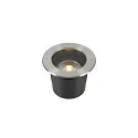 SLV Outdoor Bodeneinbaustrahler DASAR® 215, IP67 / IP65 IK08, GU10 QPAR111 max. 75W, Edelstahlblende 316, begehbar, Rund