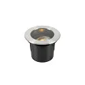 SLV Outdoor Bodeneinbaustrahler DASAR® 215, IP67 / IP65 IK08, GU10 QPAR111 max. 75W, Edelstahlblende 316, begehbar, Rund