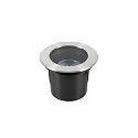 SLV Outdoor Bodeneinbaustrahler DASAR® 215, IP67 / IP65 IK08, GU10 QPAR111 max. 75W, Edelstahlblende 316, begehbar, Rund