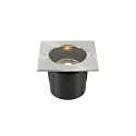 Outdoor Bodeneinbaustrahler DASAR® 215, IP67 / IP65 IK08, GU10 QPAR111 max. 75W, Edelstahlblende 316, begehbar, Eckig