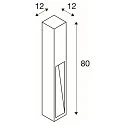 SLV Outdoor Stehleuchte RUSTY® SLOT 80, IP44, E27 TC-DSE max. 11W, FeCSi-Stahl gerostet, 80cm