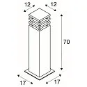 Outdoor Stehleuchte RUSTY® SQUARE 70, IP55, E27 TC-DSE max. 11W, FeCSi-Stahl gerostet, 70cm