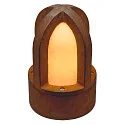 SLV Outdoor Sockelleuchte RUSTY® CONE 24, IP54 IK02, 24cm, E14 C35, FeCSi-Stahl gerostet