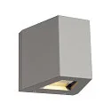 SLV LED Außenleuchte OUT BEAM LED Wandleuchte, zweistrahlig, 3000K, IP44, silbergrau
