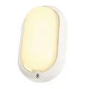 SLV LED Außenleuchte TERANG 2 Wand-/Deckenleuchte, oval, 120°, SMD LED, 3000K, IP44, weiß