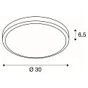 Outdoor LED Wand-/Deckenleuchte AINOS ROUND, IP44, Ø 30cm, 21W 3000K 1430lm, anthrazit / opal