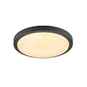Outdoor LED Wand-/Deckenleuchte AINOS ROUND SENSOR, IP44, mit Sensor, Ø 30cm, 22W 3000K 1430lm, anthrazit / opal
