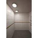 SLV Outdoor LED Wand-/Deckenleuchte AINOS ROUND SENSOR, IP44, mit Sensor, Ø 30cm, 22W 3000K 1430lm, anthrazit / opal