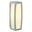 SLV Outdoor Wand-/Deckenleuchte MERIDIAN BOX, E27, IP54, Silbergrau
