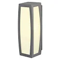 SLV Außenleuchte MERIDIAN BOX Wandleuchte, E27, IP54, mit Sensor, anthrazit