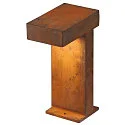 SLV Outdoor Stehleuchte RUSTY® PATHLIGHT, IP44, Höhe 40cm, GX53 TCR-TSE max. 9W, FeCSi-Stahl gerostet