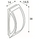 SLV Outdoor Wand-/Deckenleuchte MERIDIAN 2, E27, IP54, Anthrazit