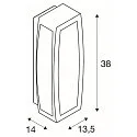 SLV Außenleuchte MERIDIAN BOX 2 Wandleuchte, E27, IP54, rostfarben