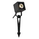 SLV Outdoor LED Erdspießleuchte NAUTILUS 10 CUBE, IP65 IK04, 8.5W 3000K 660lm 45°, mit IP-Steckerkabel, verstellbar, Anthrazit