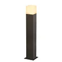Outdoor Stehleuchte GRAFIT, IP44, eckig, E27, anthrazit / Diffusor in Rauchglas-Optik, satiniert, 60cm