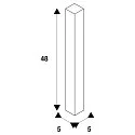 SLV Earth spike for RUSTY SLOT / LOGS / GRAFIT, 50cm, zinc-plated steel