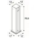 SLV Floor lamp ARROCK SLOT GU10, square, granite, salt & pepper, max. 4W LED