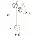 SLV Outdoor Stehleuchte SITRA 360 SL, 2-flammig, IP44, 2x GX53 TCR-TSE max. 9W, dreh- und schwenkbar, anthrazit