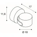 SLV Outdoor Wandleuchte SITRA 360 WL, IP44, GX53 TCR-TSE max. 9W, dreh- und schwenkbar, anthrazit