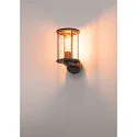 SLV Outdoor luminaire PHOTONIA Wall luminaire, E27, IP55, anthracite, glass clear