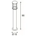 SLV Wege- und Outdoor Standleuchte PHOTONIA, IP55 IK03, E27, Anthrazit / Glas klar