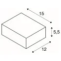 SLV Außenwandleuchte / Spiegelleuchte QUADRASYL WL 15, IP44, GX53 TCR-TSE max. 11W, Aluminium, Anthrazit