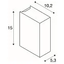 SLV Outdoor LED Wandleuchte QUAD UP/DOWN 15 WL, IP44 IK02, eckig, 8W 3000K 2x 290lm 2x110°, Aluminium / Glas, schaltbar, weiß