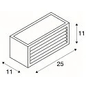 Außenwandleuchte BOX-L, IP44, eckig, E27 max. 18W, Weiß