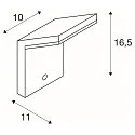 SLV LED Außenwandleuchte ORDI, IP44 IK02, 9W 3000K 740lm 120°, Aluminium, Anthrazit / opal, mit Sensor