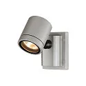Außenstrahler MYRA SINGLE, IP55, 1-flammig, GU10 max. 50W, dreh- und neigbar, Silbergrau