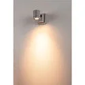 SLV Außenstrahler MYRA SINGLE, IP55, 1-flammig, GU10 max. 50W, dreh- und neigbar, Silbergrau