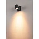SLV Außenstrahler MYRA SINGLE, IP55, 1-flammig, GU10 max. 50W, dreh- und neigbar, Anthrazit