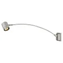 Outdoor Displayleuchte MYRA DISPLAY CURVE, IP55, GU10 max. 50W, dreh- und neigbar, Silbergrau