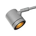 SLV Outdoor Displayleuchte MYRA DISPLAY CURVE, IP55, GU10 max. 50W, dreh- und neigbar, Silbergrau