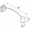 SLV Outdoor Displayleuchte MYRA DISPLAY CURVE, IP55, GU10 max. 50W, dreh- und neigbar, Silbergrau