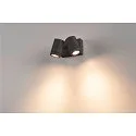 SLV LED Außenwandstrahler HELIA LED 2 Spot, 2x8W LED, 38°, 3000K, IP55, anthrazit