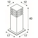 SLV LED Outdoor Stehleuchte RUSTY® SQUARE 40, IP55, 8.6W 3000K 90lm, FeCSi-Stahl gerostet, 40cm