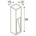 LED Outdoor Floorlamp RUSTY SLOT 50, IP55, height 50cm, 8.6W 3000K 30lm, FeCSi steel rust color