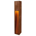 LED Outdoor Stehleuchte RUSTY SLOT 80, IP55, Höhe 80cm, 8.6W 3000K 30lm, FeCSi-Stahl gerostet